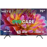 METZ 75MUF7000Z 75-inch (191 cm) Google TV met Eye Care (oogbescherming), 4K UHD, Dolby Vision & Atmos, HDR10, functie om de afstandsbediening te lokaliseren, drievoudige tuner, CI+ (energieklasse F)