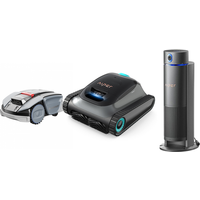 SUNSEEKER S3 Draadloze Robotmaaier + AIPER Scuba S1 Robot Zwembadreiniger + Aiper IrriSense 2 Slim Irrigatiesysteem – App-gestuurd Slimme Buitenzorg Bundel
