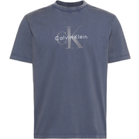 Calvin Klein Men's Washed Cotton Monogram T-Shirt - Blue Nomad