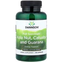 Swanson Full Spectrum Kola Nut + Catuaba + Guarana Energy Capsules - 90 Capsules