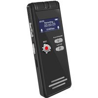 Rexsun 64GB Portable Digital Voice Recorder with LCD Screen, ABS Aluminum Alloy in Gray, L15