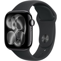 Apple Watch Series 11 GPS 42 mm gitzwarte aluminium kast met zwarte sportband - M/L