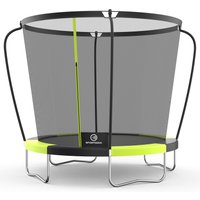 SPORTSOUL Crown-serie ronde trampoline voor buiten met veiligheidsnet, 8 ft tuintrampoline voor kinderen met beschermnet