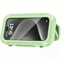 JORDAN&JUDY Waterproof Phone Box, Touch-Sensitive 360° Rotating Waterproof Stand, No Drilling for Bathroom, Green