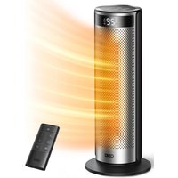 DREO 2000W PTC keramische ruimteverwarmer, energiezuinige elektrische kachel met afstandsbediening, 70° oscillatie, 12-uurstimer, 34 dB stilte, 8-laags veiligheidsbescherming, Solaris 628