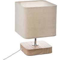 Atmosphera Toxey Houten Staande Lamp - 21 cm, ivoor