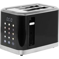 Haden Sensor 2 Slice Toaster, Digital Touch Screen, Bagels, Black - 212948