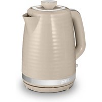 Tower T10077MSH Saturn Kettle with Quick Boil, 1.7L, 3000W, Latte with Chrome Accents, Beige