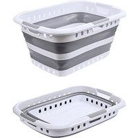 JORDAN&JUDY 45L Mesh Foldable Storage Basket with Triple Handles, Easy to Carry & Store