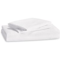 Beddengoed, 155 x 220 cm, met kussensloop van 80 x 80 cm, microvezel, voor tweepersoonsbed, met rits, wit, 90% polyester