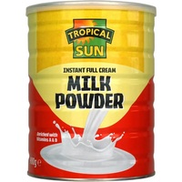 Tropical Sun Full Cream Milk Powder 900g | Instant Whole Milk Powder Enriched with Vitamins A & D | Rich, Creamy Taste | Easy to Mix, Long Shelf Life | Ideal for Tea, Coffee, Baking & Cooking