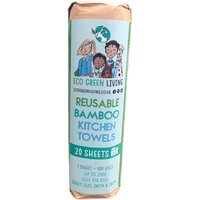 Eco Green Living Reusable Kitchen Paper Towel Roll 20 Bamboo Sheets