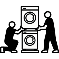 Wasmachine en droger stapelen (zonder stel)