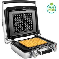 FRITEL WaffleTastic® CW 3637 - Wafelijzer voor 4x7 traditionele Belgische wafels – 1600W – Verwisselbare platen – PFAS-vrij + 60' timer - Zilvergrijs
