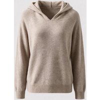 100% Cashmere Wool Hoodie Long Sleeve Sweater for Women - Camel Autumn Winter Pullover Natural Light Camel One Size