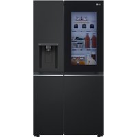 LG InstaView™ GSGV81EPLD American Style Smart Fridge Freezer Non Plumbed Ice & Water Dispenser - Matte Black - D Rated