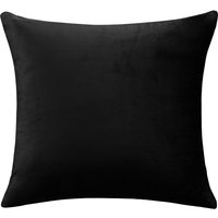 Deconovo Dutch velours sierkussenhoes - zwart - 50 x 50 cm - 1 stuk