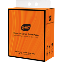 Botare Toiletpapier, 200 Vellen per Rol, 24 Megarollen