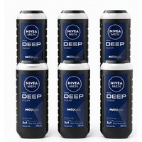 NIVEA Men diepe reiniging douchegel 250 ml (6-pack)