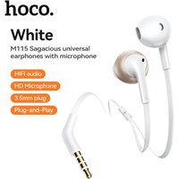 M115 Sagacious Universal Earphones with Microphone - White