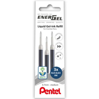 Pentel EnerGel Refill 0.7mm Red Pack of 3