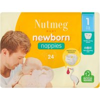 Nutmeg Newborn Nappies Size 1 24 Nappies