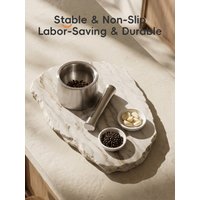 PURECOOK Garlic Press| 304 Stainless Steel | Potato Masher 2-Piece Set