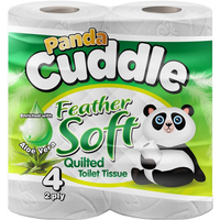 Panda Cuddle Toilet Tissue, Aloe Vera, 2-Ply, 40 Rolls