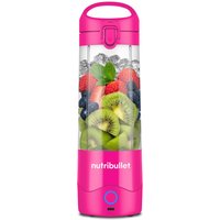 Nutribullet Portable 475 ml personal blender - roze - oplaadbare batterij - USB-C-opladen - 20 minuten gebruiksduur - voor smoothies onderweg