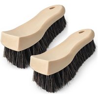 JORDAN&JUDY 2-Piece Plastic Shoe Brush Set, Hard & Soft Bristles, Deep Cleaning
