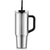 Bodum Travel Mug Tumbler 1.2L with Straw, Handle and Lid - Silver