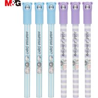 M&G So Many Cats Gel Pens, 6 Pack Blue Ink Gel Pens, Medium Point 0.7 mm, Cute Cat Design, Quick Dry, Smooth Writing Gel Ink Pens with Cap for Office and School