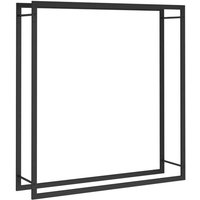 Large-Capacity Vertical Firewood Rack Freestanding Metal Log Storage Holder for Fireplace Patio Indoor Outdoor Home Wood Organization