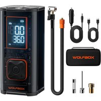 WOLFBOX 150PSI Heavy Duty Tire Inflator Portable Air Compressor,Double- cylinder 45LPM Fast Air Pump for Car Tires,3.5'' LED Display,20'' Hose,Air Compressor for Car,Pickup Truck,Bike