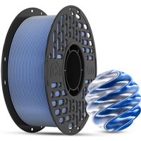 CAILAB PLA-silk 3D-printerfilament - Dubbele kleur - Blauw & Zilver