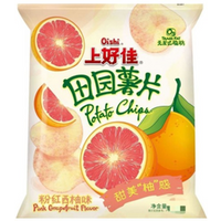 Oishi Aardappelchips Roze Grapefruit (Grote Zak) 70 g