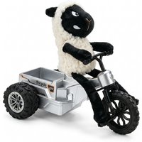 1:18 RC Driewieler Driftauto, Schapen Pluche Decoratie, Proportionele Snelheidsregeling, LED-verlichting, Opbergbak, All-Terrain Kinderspeelgoed voor 6+ Jaar, 1 Stuk, Wit