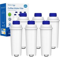 Waterdrop Water Filter, Replacement for DeLonghi Coffee Machine ECAM, Eletta, Dinamica, DLSC002, Magnifica, ETAM Autentica and Various Esam Models (6pcs pack)