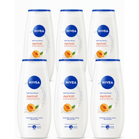 NIVEA Soft care douchegel abrikoos & abrikozenpitten 250 ml (6-pack)