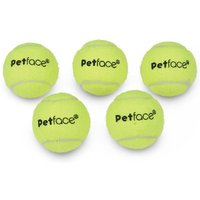 Petface Mini Super Tennis Balls 5 Pack for Dogs, 4.8cm Small High Bounce Toys