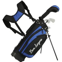 Ben Sayers Kids Golf Club & Stand Bag Set with 4 x Clubs M1i 5-8 Years Black/Blue