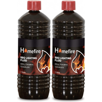 Homefire BBQ Lighting Fluid 1L Bottle x 2 (2L total)