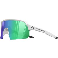 OutdoorMaster Hawk HD Polarized TR90 Sport Sunglasses fo Fishing Baseball Sailing Golf Driving-Ligth Grey Frame Grey Lens with Revo Green VLT12%