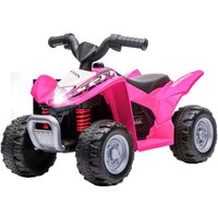 370-224V70PK AIYAPLAY Electric Car for Kids, Honda Licensed Kids Electric Quad Bike, 6V Ride on Car ATV Toy with LED Light, Horn, for 1.5-3 Years, Pink
