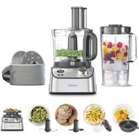 KENWOOD MultiPro Express Weighing + Food Processor - Silver, 3L Capacity, 1000W, With 8 Accessories, Integrated Digital Scale, FDM71.450SS