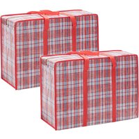 2-piece practical down comforter storage bag, space-saving, can be used to store clothes and bedding.68*50*24cm red
