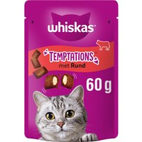 Whiskas Temptations kattensnacks met rundvleessmaak 60g