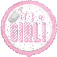 Unique Party "It's a Girl!" Baby Shower Balloon, 45cm