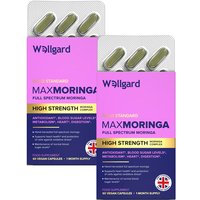 Wellgard Moringa Max Strength Vegan Daily Wellness Support Capsules - 60 Capsules (2 Packs)