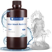 ANYCUBIC waterwasbare hars 2.0 405nm UV standaard fotopolymeerhars met lage geur, gemakkelijk te reinigen voor LCD/DLP/SLA 3D-printers, transparant, 1 kg